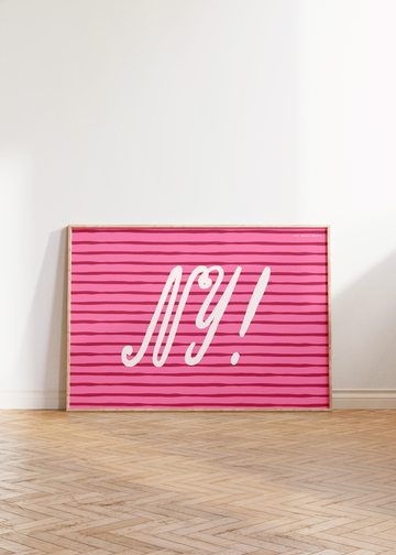 NY! Art Print Poster without a frame