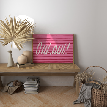 Oui Oui print Art Print without a frame