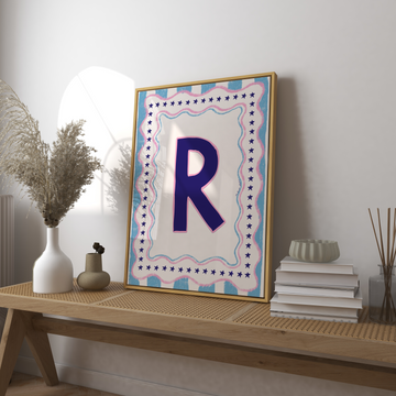 Personalised Initial Letter Print without a frame