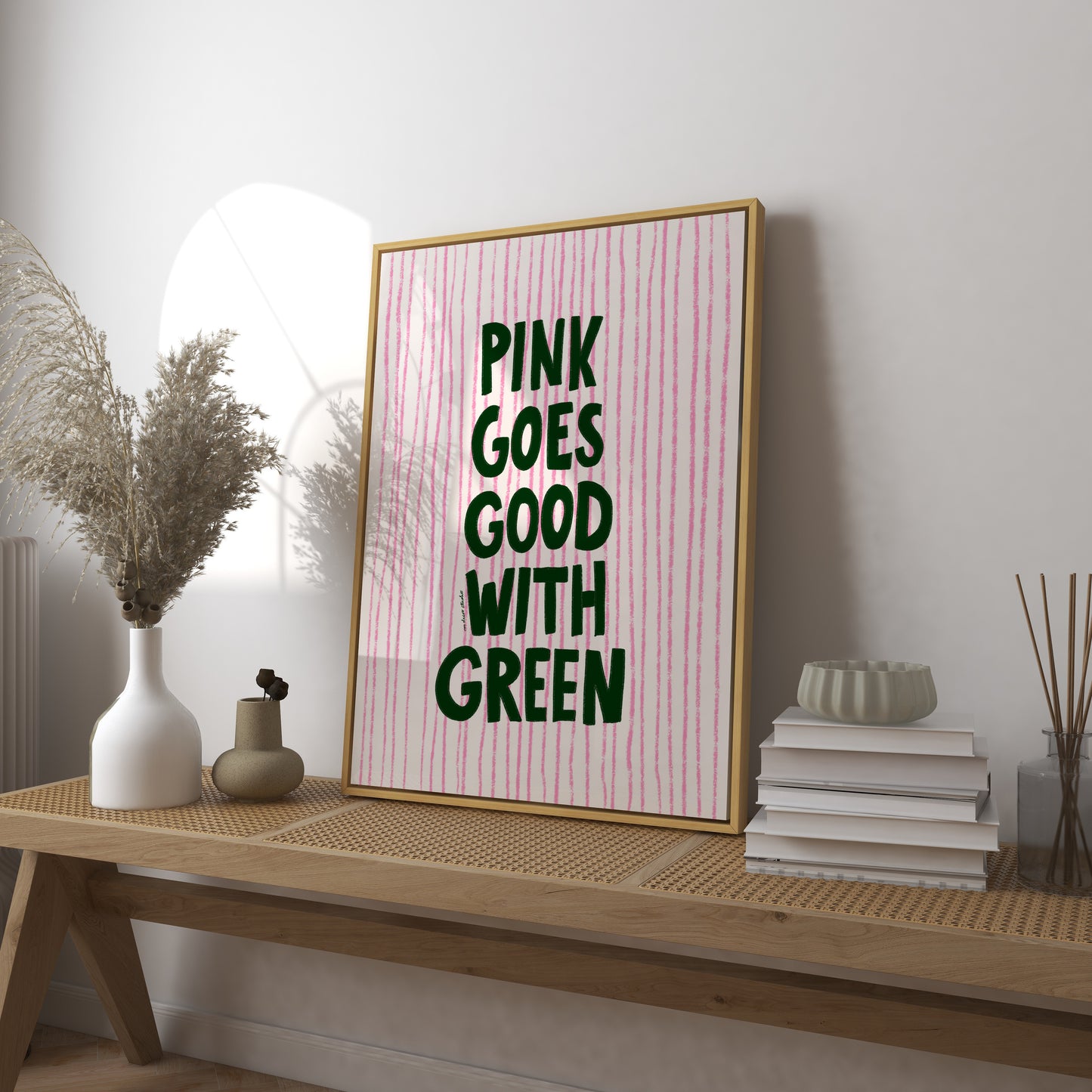 Pink Goes Good With Green Art Print DIGITAL DOWNLOAD