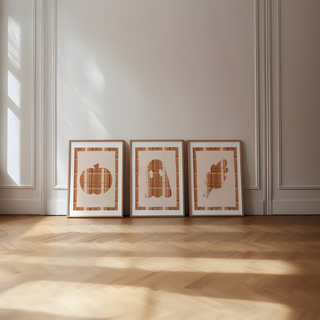 Plaid Halloween Prints Set of 3