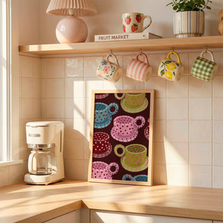 Polka Dot Mugs Art Print
