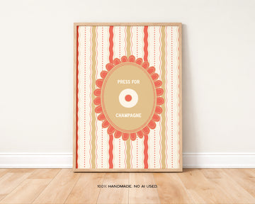 Press for Champagne Art Print without a frame