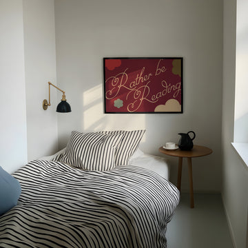 Rather Be Reading Art Print | Book Lover Wall Art without a frame