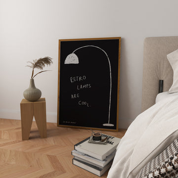 Retro Lamps are Cool Print without a frame