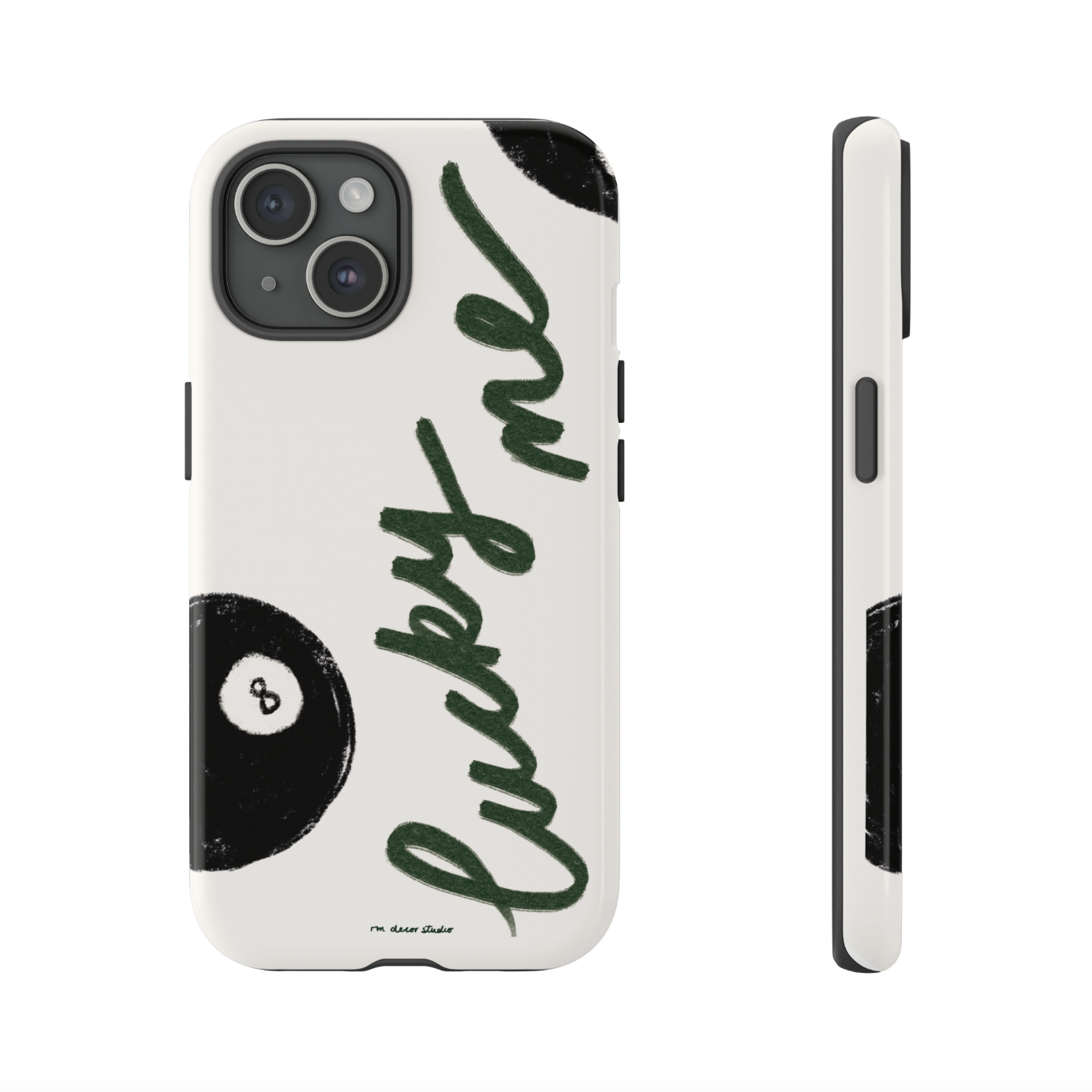 Lucky Me 8 Ball' Double-Layered Protection Phone Case rmdesignstudio Lucky Me 8 Ball' Double-Layered Protection Phone Case rmdesignstudio