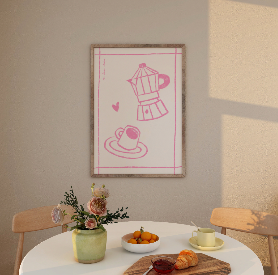 Pink Coffee Pot DIGITAL DOWNLOAD