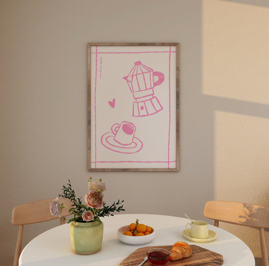 Pink Coffee Pot DIGITAL DOWNLOAD