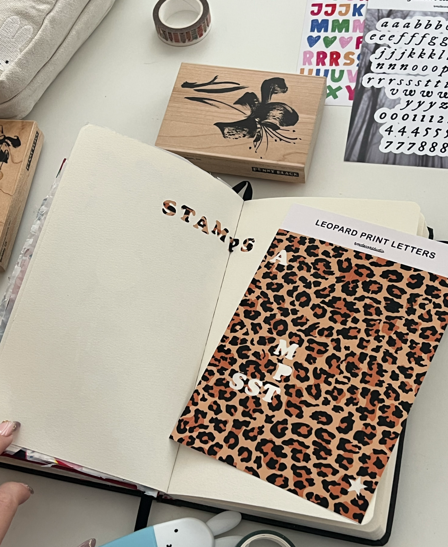 Leopard Print Letter Stickers