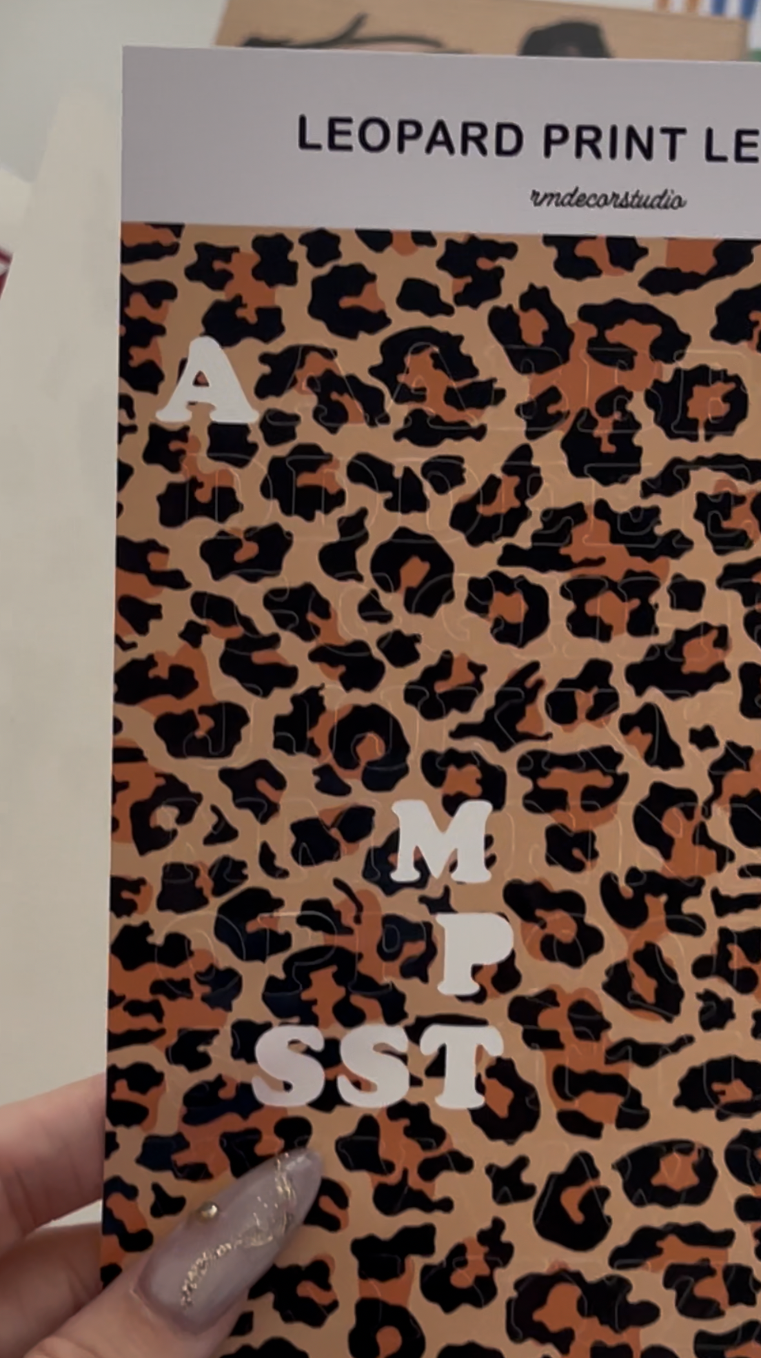 Leopard Print Letter Stickers