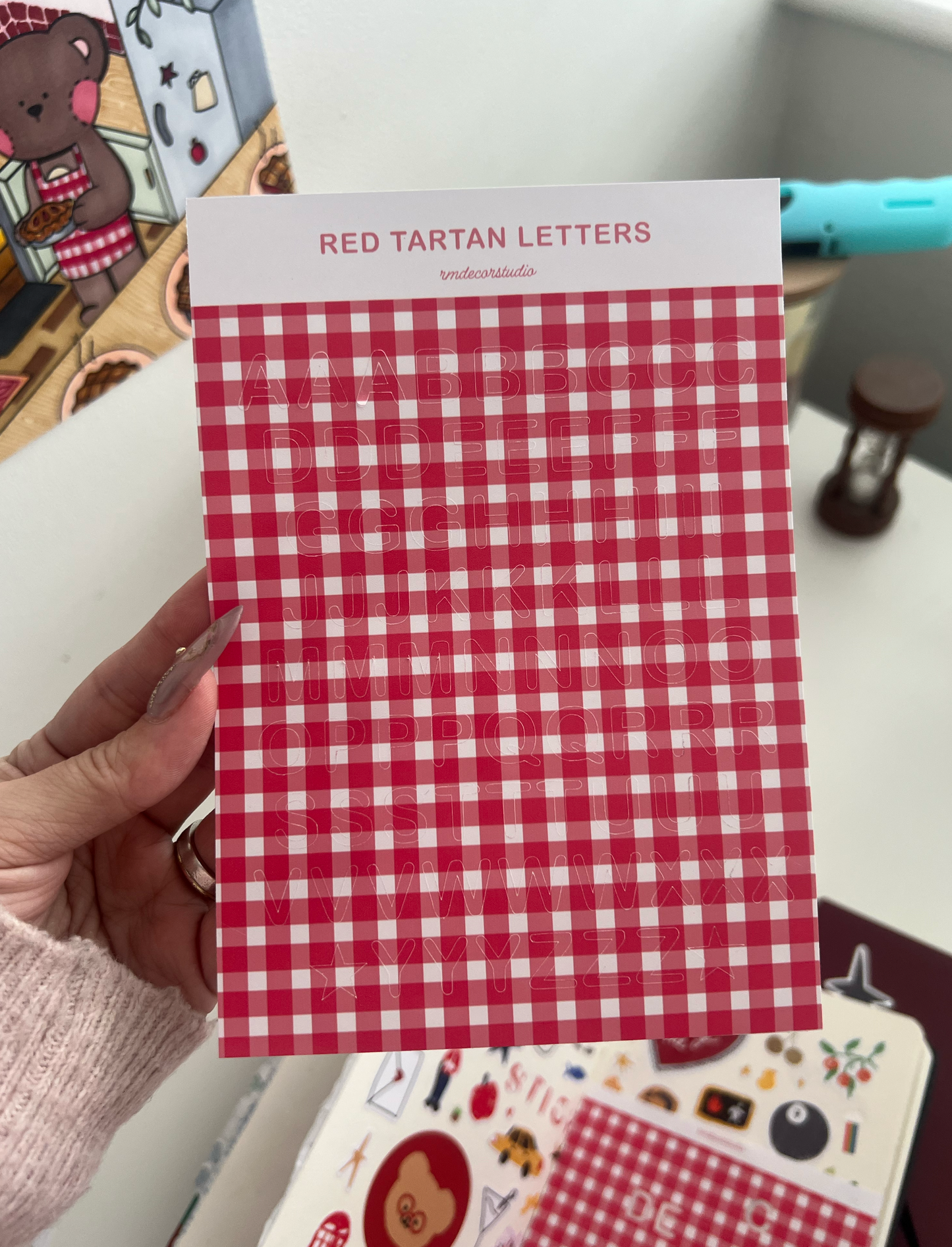 Chequered Letter Stickers