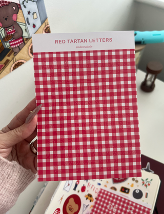 Chequered Letter Stickers