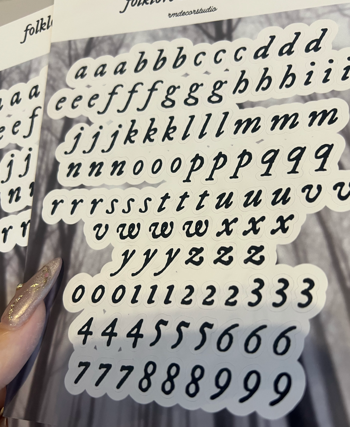 Folklore Letter Stickers