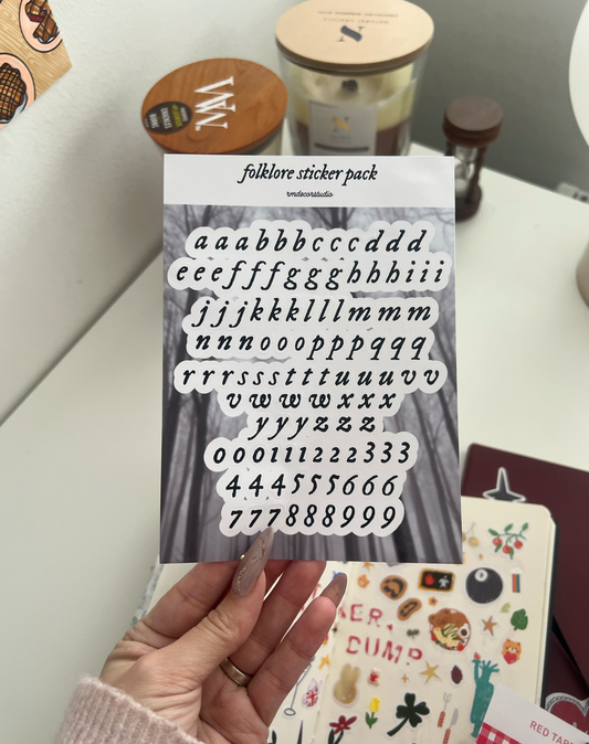 Folklore Letter Stickers