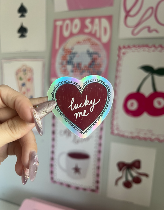 Lucky Me Holographic Sticker