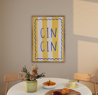 Cin Cin Yellow Print