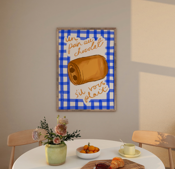 Un Pain Au Chocolat Print without a frame