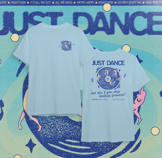 Just Dance Oversized Washed T-Shirt Front and Back
