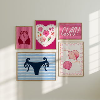 The Seaside Escape Gallery Wall | 5-Piece Pre-Styled Wall Set