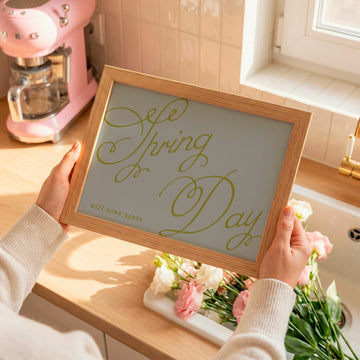 Spring Day Comes Again TYPE Art Print without a frame