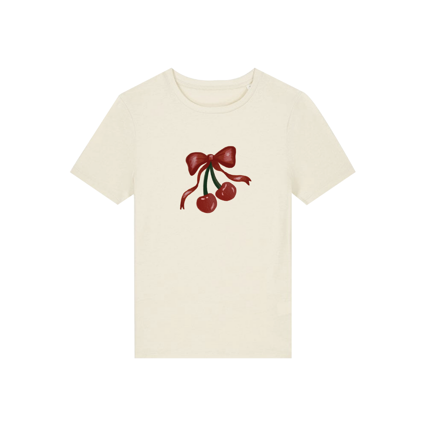 Cherry Bow Fitted Tee
