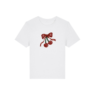 Cherry Bow Fitted Tee