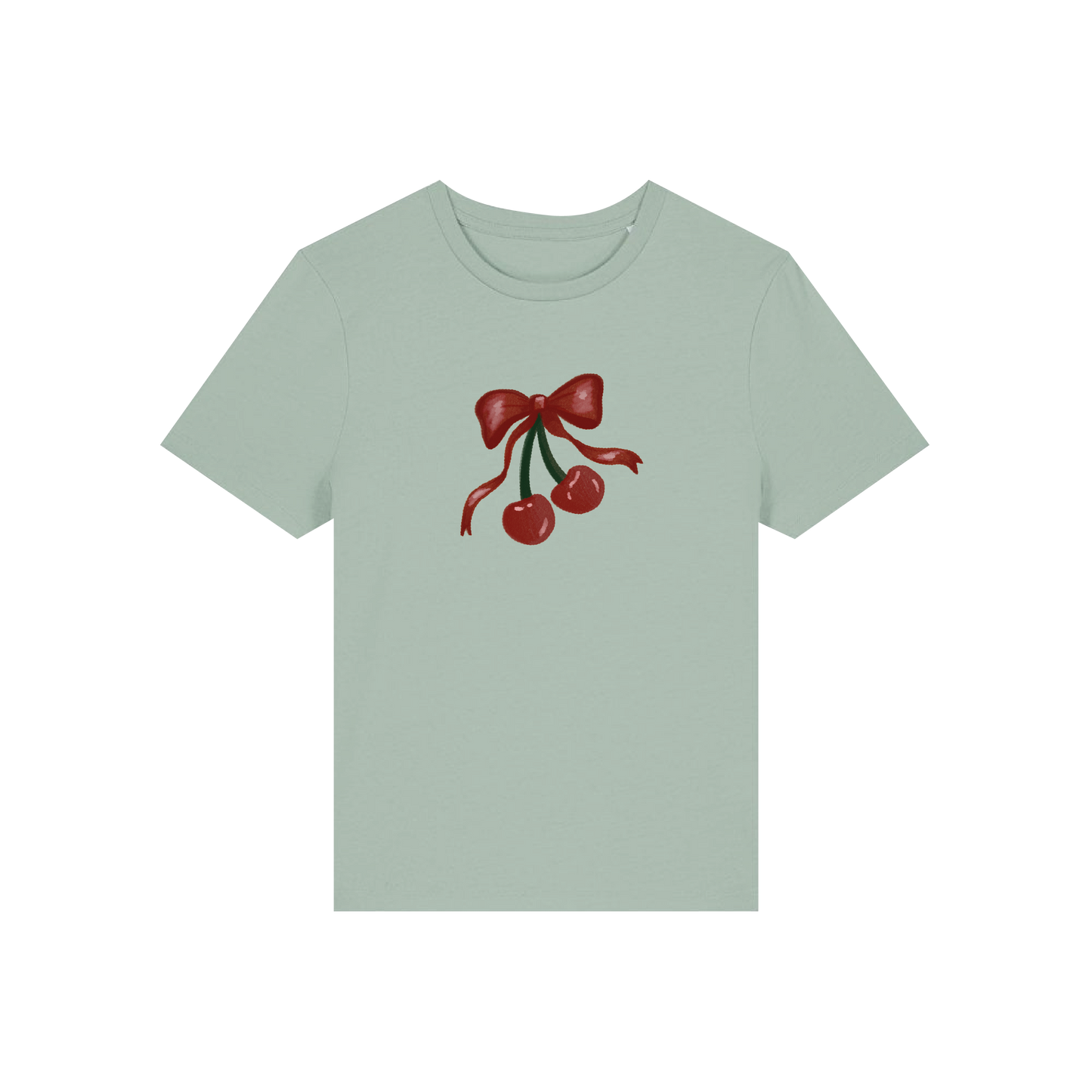 Cherry Bow Fitted Tee