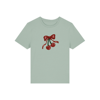 Cherry Bow Fitted Tee