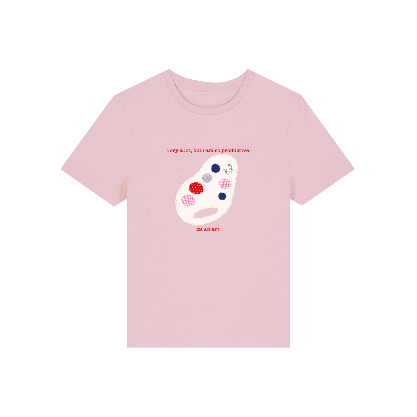 I Cry A Lot But I Am So Productive Fitted Tee