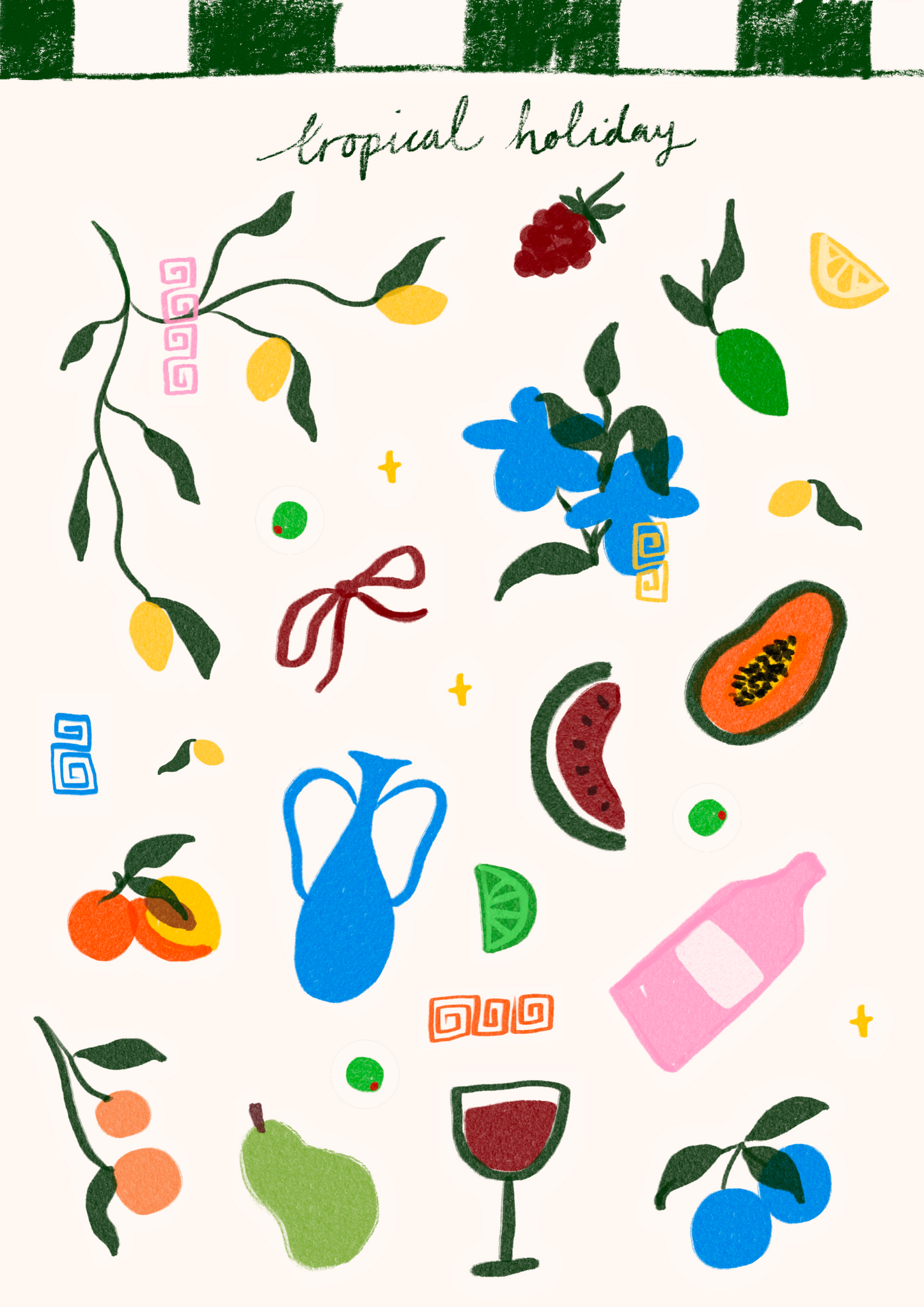 Tropical Holiday Sticker Pack