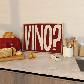 Vino? Art Print | Wine Lovers Wall Decor without a frame