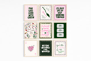 Wicked Print Collection, 9 Art prints