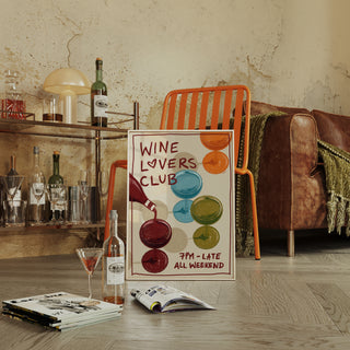 Wine Lovers Club Art Print | Wine Lovers Wall Decor
