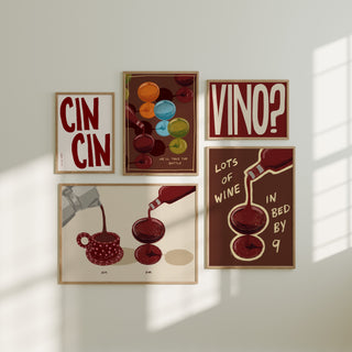 The Wine Lover Gallery Wall | 5-Piece Pre-Styled Wall Set