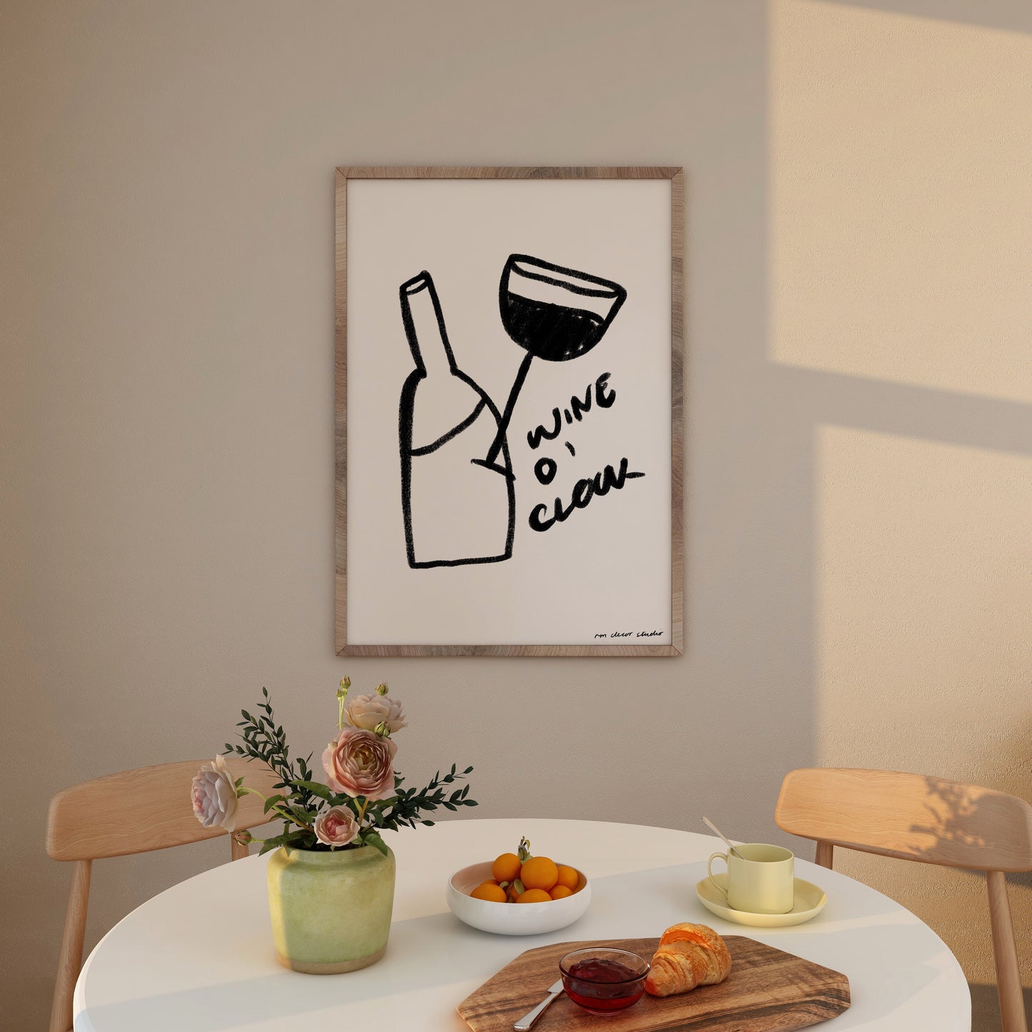 Wine O'Clock Art Print