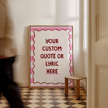 Custom Quote or Lyric Stripes Art Print without a frame