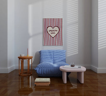 American Girls HEART Art Print | Music Inspired Wall Art Print without a frame