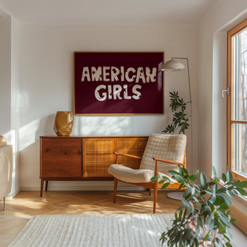 American Girls Art Print | Music Inspired Wall Art Print without a frame
