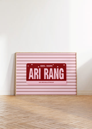 Arirang License Plate Art Print