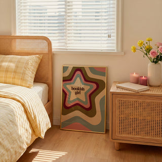 Bookish Girl Art Print | Book Lover Wall Art