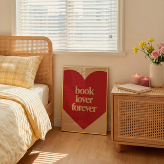 Book Lover Forever Art Print | Book Lover Wall Art