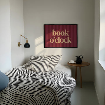 Book O' Clock Art Print | Book Lover Wall Art without a frame
