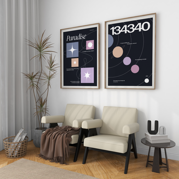 134340 and Paradise Bangtan Print Duo without a frame