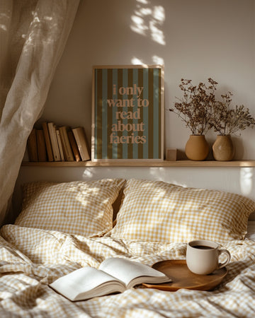 I Only Want To Read About Faeries Art Print | Romantasy Book Lover Wall Art without a frame