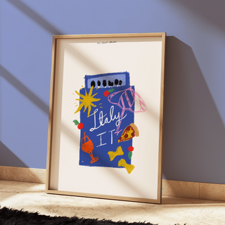 Italy Doodle Matchbox Print