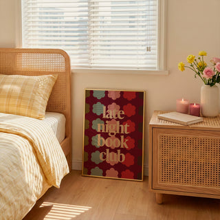 Late Night Book Club Art Print | Book Lover Wall Art