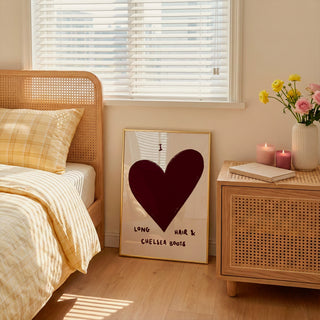 I Love Long Hair & Chelsea Boots Art Print | Music Inspired Wall Art Print