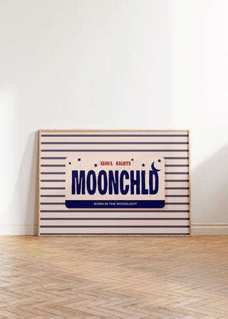 Moonchild License Plate Art Print | Digital Download