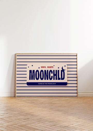 Moonchild License Plate Art Print without a frame
