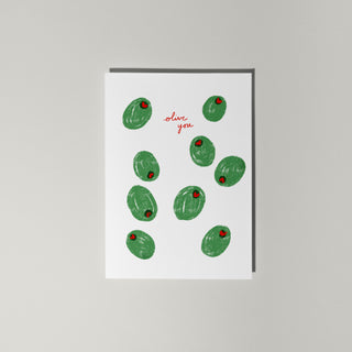 Olive You Greetings Card